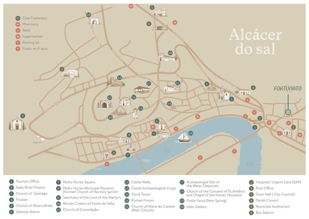 Mapa Alcácer do Sal
